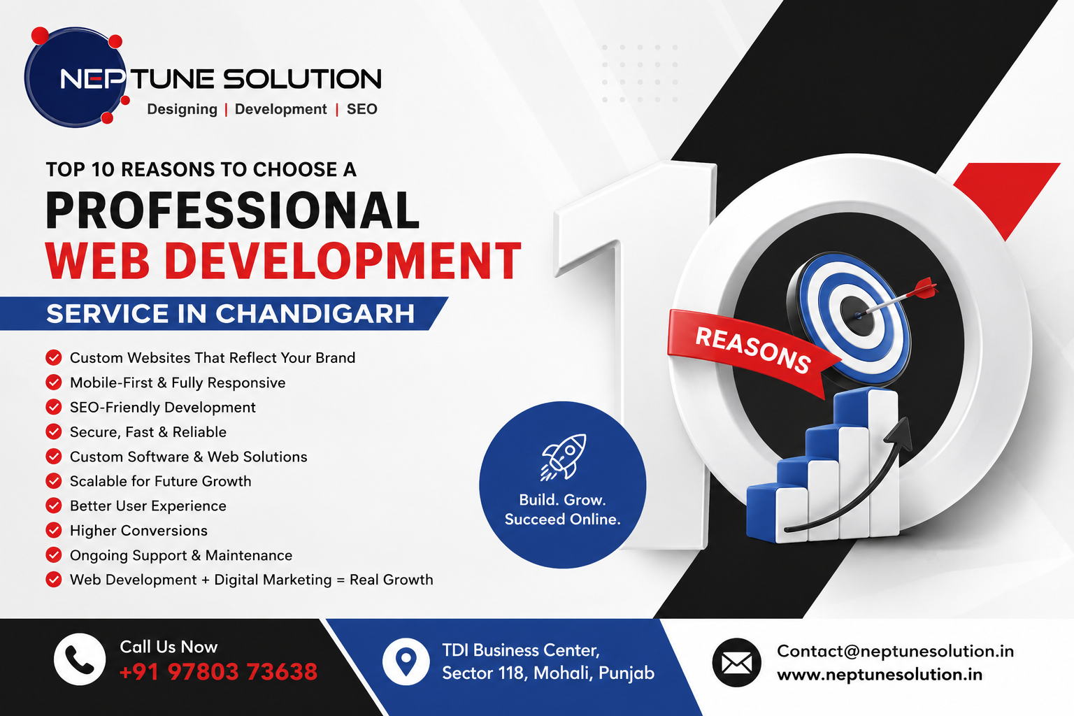 web development service in chandigarh - Neptune Solution